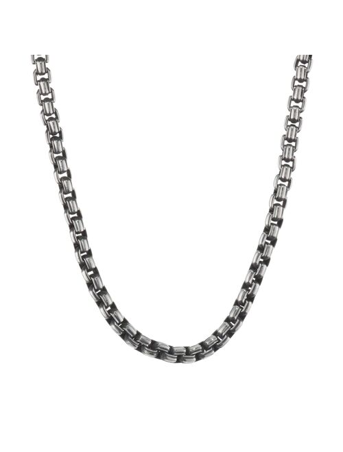 Men's LYNX Stainless Steel Box Chain Necklace - 22 in.
