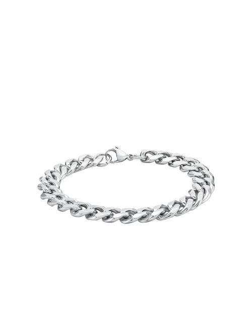 Men's LYNX Stainless Steel Curb Chain Bracelet
