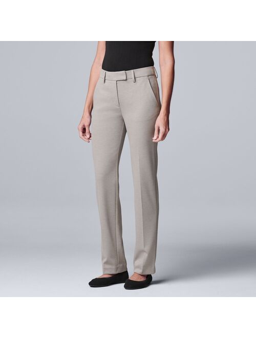 Women's Simply Vera Vera Wang High-Waisted Slim Straight Trouser Pants