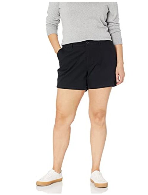 Amazon Essentials Women's Plus Size 5 Inch Inseam Chino Short
