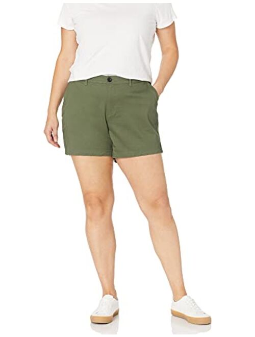Amazon Essentials Women's Plus Size 5 Inch Inseam Chino Short