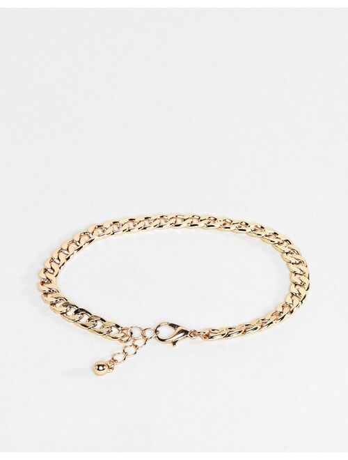 ASOS DESIGN 3 pack bracelets with vintage style chains in gold tone