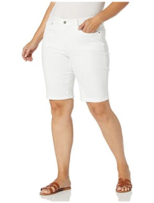 NYDJ Women's Plus Size Briella Jean Shorts with Roll Cuffs | Slimming & Flattering Fit