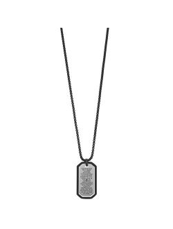 Men's Stainless Steel Lord's Prayer Dog Tag