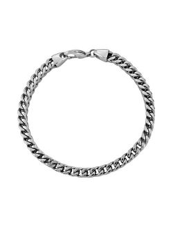 Stainless Steel Foxtail Chain Bracelet - Men