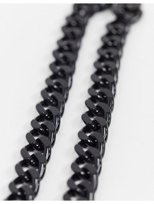 ASOS DESIGN short chunky chain in black