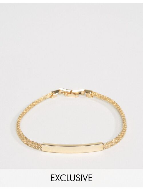 DesignB chain id bracelet in gold exclusive to asos