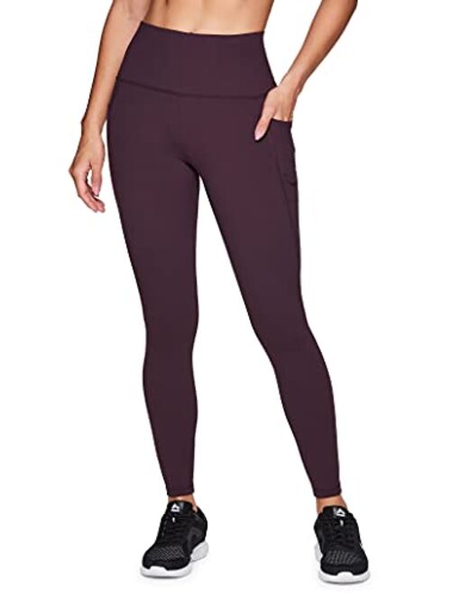 RBX Active Women's Ultra Super Soft Solid Workout Running Yoga Leggings with Pockets