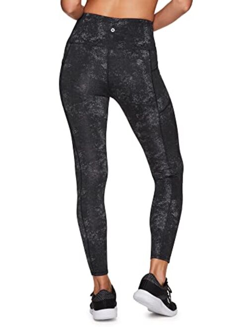 RBX Active Women's High Waist Full Length Fleece Lined Legging with Side Pockets
