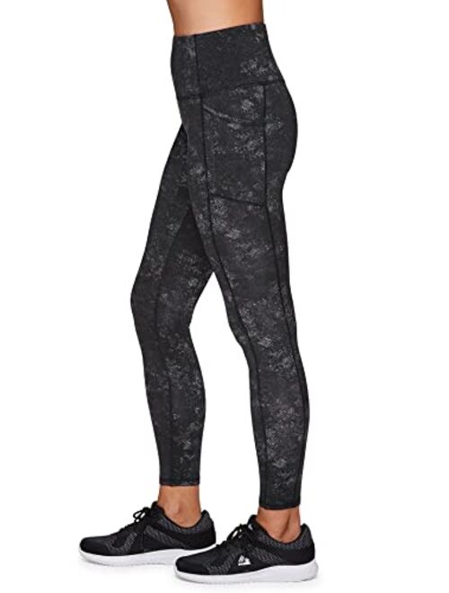 RBX Active Women's High Waist Full Length Fleece Lined Legging with Side Pockets