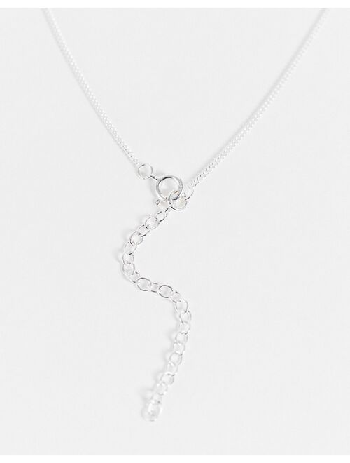 ASOS DESIGN sterling silver neckchain with v-shape pendant