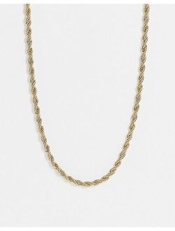 stainless steel neckchain in gold and silver mix
