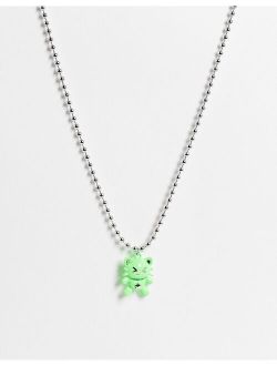 neckchain with Pickles anime character pendant in green