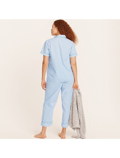 J.Crew Short-sleeve pajama set in gingham