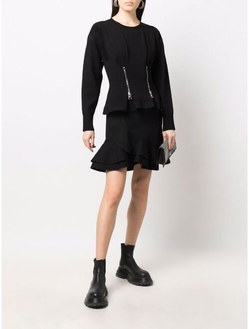 Alexander McQueen ruffled asymmetric skirt