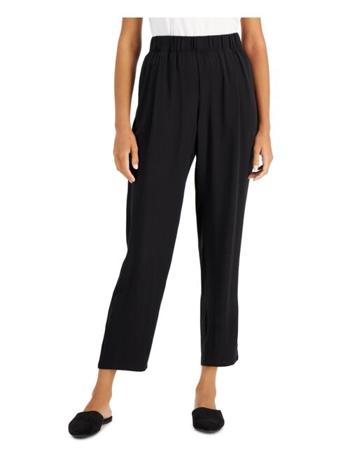 Buy Eileen Fisher Tapered Silk Ankle Pants online | Topofstyle