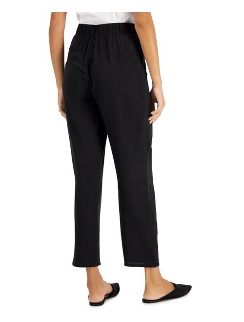Eileen Fisher Tapered Silk Ankle Pants