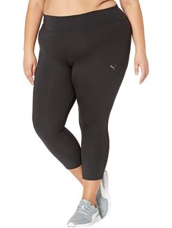 Plus Size Solid 3/4 Tights