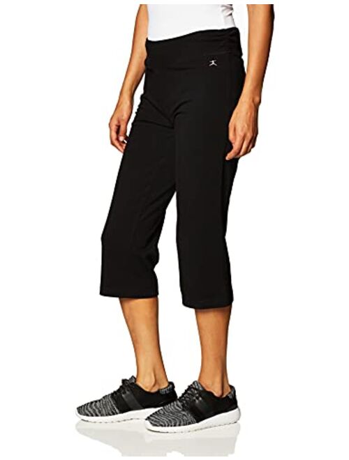 Danskin Women's Sleek fit Crop Pant w/Comfort Waistband