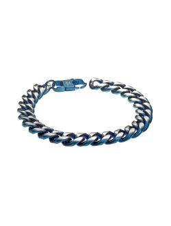 Blue Ion-Plated Stainless Steel Bracelet