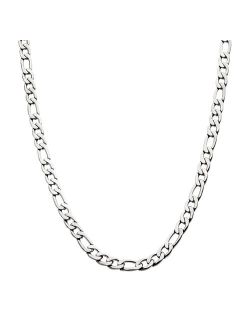 Stainless Steel 6 mm Figaro Chain Necklace