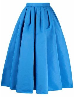high-waisted full skirt
