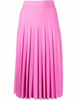 pleated midi skirt