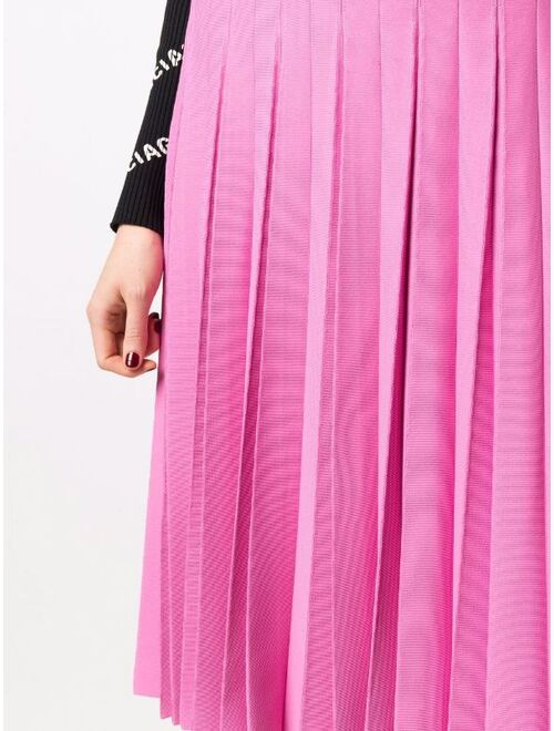 Balenciaga pleated midi skirt
