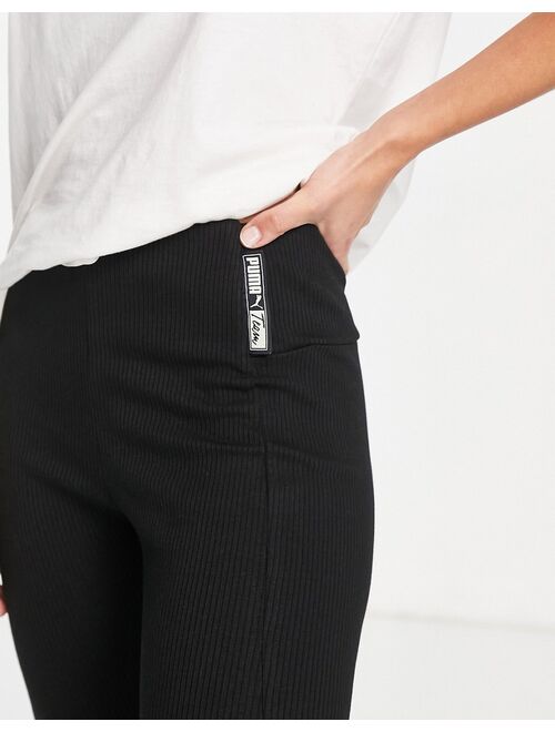 Puma varsity ribbed leggings in black