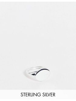 sterling silver signet ring in silver