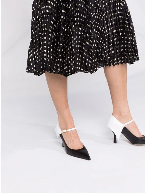Balenciaga pleated midi skirt