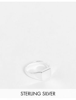 sterling silver pinky signet ring