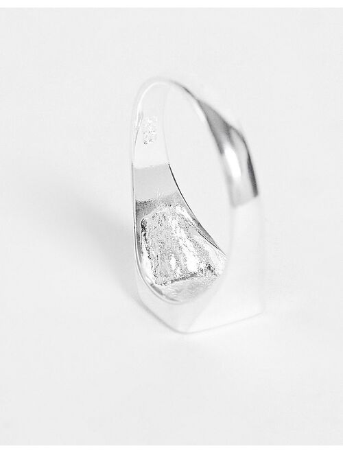 ASOS DESIGN sterling silver pinky signet ring