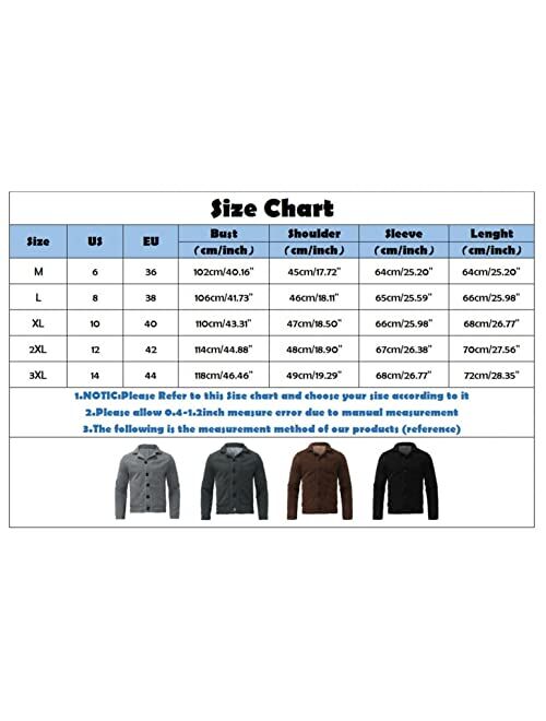 KEEYO Mens Sherpa Fleece Jacket Fashion Button Up Thick Quilted Lined Windproof Fuzzy Winter Teddy Coat Outwear with Pockets