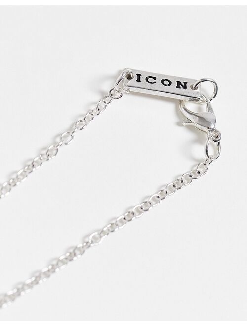 Icon Brand arrow pendant in silver