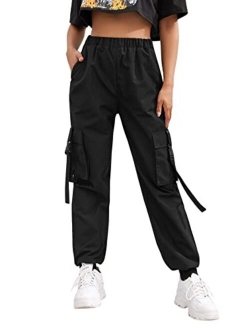 Women's High Waisted Jogger Pants Solid Outdoor Cargo Pants