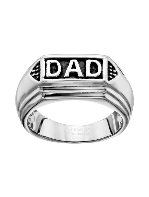 Stainless Steel "Dad" Ring - Men