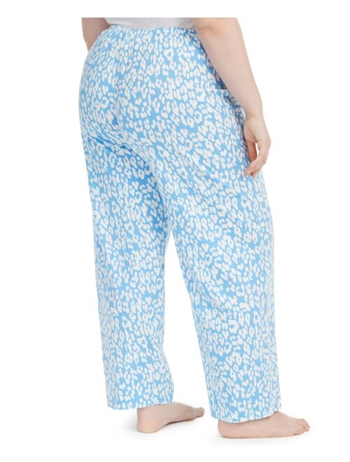 Hue Plus Size Cotton Temp Tech Animal-Print Pajama Pants