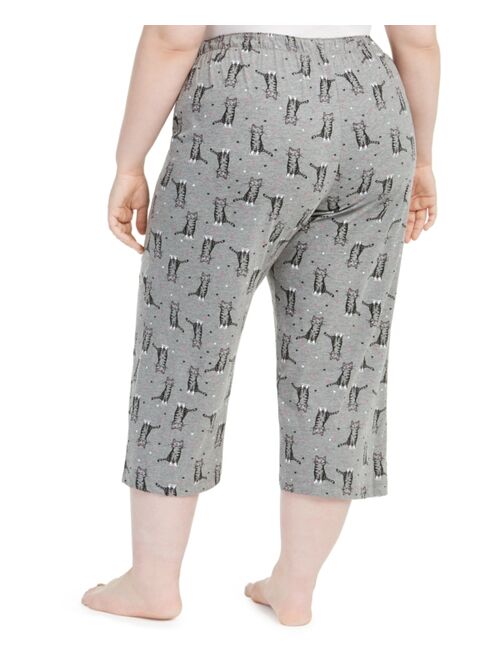 Buy Hue Plus Size Sweet Kitty Temp Tech Capri Pajama Pants online