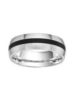 Two Tone Stainless Steel Stripe Ring