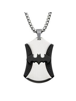DC Comics Batman Two Tone Stainless Steel Dog Tag Necklace