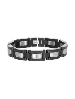 Two-Tone Stainless Steel Link Bracelet