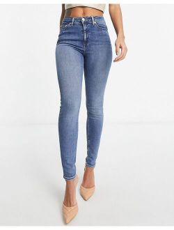 high rise ridley 'skinny' jeans in authentic midwash