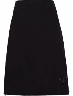 Re-Nylon A-line midi skirt