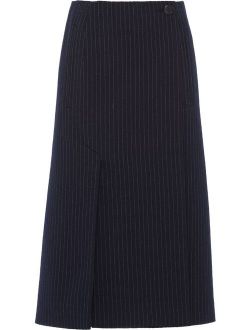 pinstripe wool pencil skirt