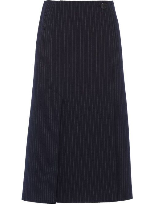 Prada pinstripe wool pencil skirt