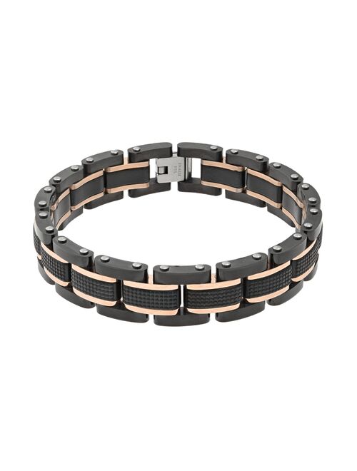 LYNX Two Tone Stainless Steel Men's Bracelet