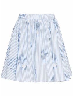striped pleated skirt