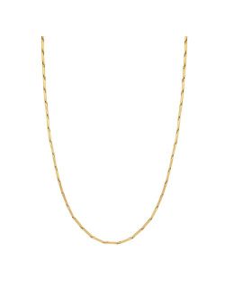Gold Tone Ion-Plated Stainless Steel Link Chain Necklace