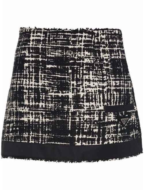Prada bouclé-knit skirt